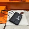 CK89 Black Constance 24CM 1-18 Mirror M Epsom Leather Silver Hardware Full Handmade
