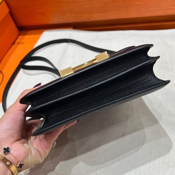 CK89 Black Constance 19CM Chever Leather Gold Hardware Full Handmade
