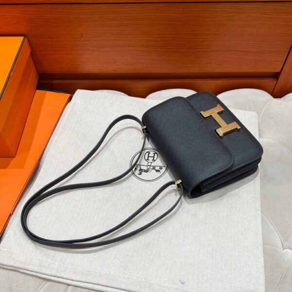 CK88 Graphite Constance 19CM 1-18 Mirror M Epsom Leather Gold Hardware Full Handmade