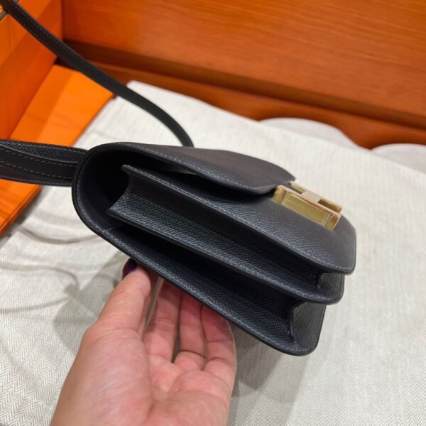 CK88 Graphite Constance 19CM 1-18 Mirror M Epsom Leather Gold Hardware Full Handmade