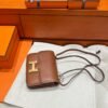 CK37 Gold Constance 19CM Barenia Leather Gold Hardware Full Handmade