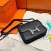 Ck89 Black/Noir Constance 19CM Epsom Leather Silver Hardware Full Handmade