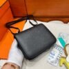 Ck89 Black/Noir Constance 19CM Epsom Leather Silver Hardware Full Handmade