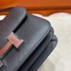 CK89 Black Constance 19CM 1-18 Mirror M Epsom Leather Silver Hardware Full Handmade