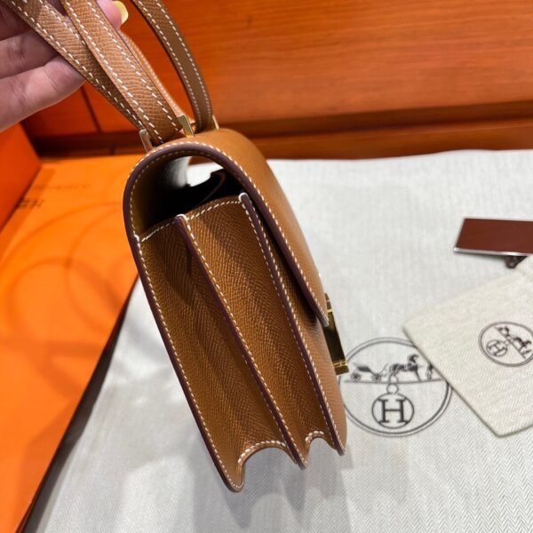 CK37 Gold Constance 19CM 1-18 Mirror M Epsom Leather Gold Hardware Full Handmade