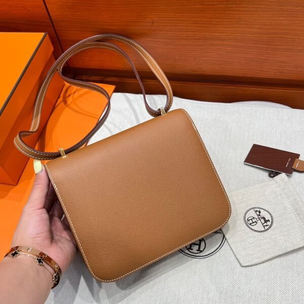 CK37 Gold Constance 19CM 1-18 Mirror M Epsom Leather Gold Hardware Full Handmade