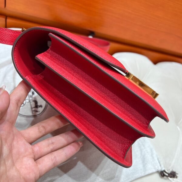 Q5 Rouge Casaque Constance 24CM Epsom Leather Gold Hardware Full Handmade