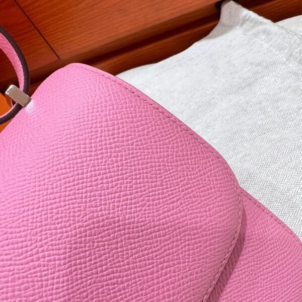 5P Pink Constance 19CM Epsom Leather Silver Hardware Full Handmade