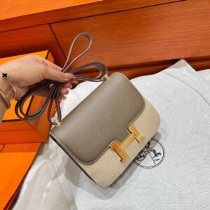 CK18 Etoupe Constance 19CM Epsom Leather Gold Hardware Full Handmade