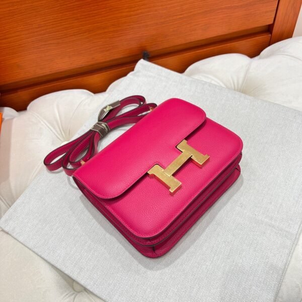 90 Framboise Constance 19CM Epsom Leather Gold Hardware Full Handmade
