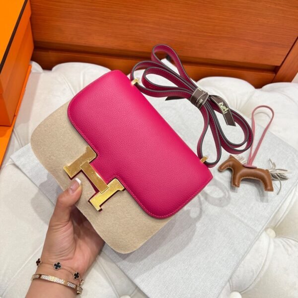 90 Framboise Constance 19CM Epsom Leather Gold Hardware Full Handmade