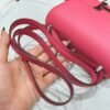 U5 Rose Lipstick Constance 19CM Swift Leather Silver Hardware Full Handmade