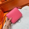 U5 Rose Lipstick Constance 19CM Swift Leather Silver Hardware Full Handmade