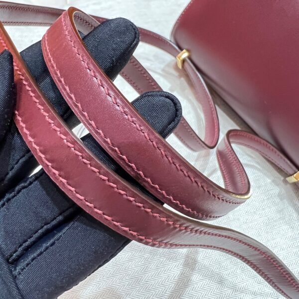 55 Rouge Constance 19CM Box Leather Gold Hardware Full Handmade