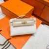 10 Craie Kelly Pochette Epsom Leather Gold Hardware Full Handmade
