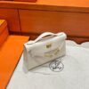 10 Craie Kelly Pochette Epsom Leather Gold Hardware Full Handmade