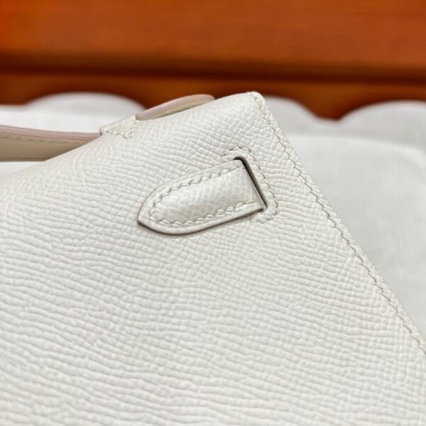 10 Craie Kelly Pochette Epsom Leather Gold Hardware Full Handmade