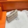 81 Gris Tourterelle Kelly Pochette Epsom Leather Silver Hardware Full Handmade