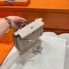 81 Gris Tourterelle Kelly Pochette Epsom Leather Silver Hardware Full Handmade