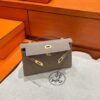 18 Etoupe Kelly Pochette Epsom Leather Gold Hardware Full Handmade