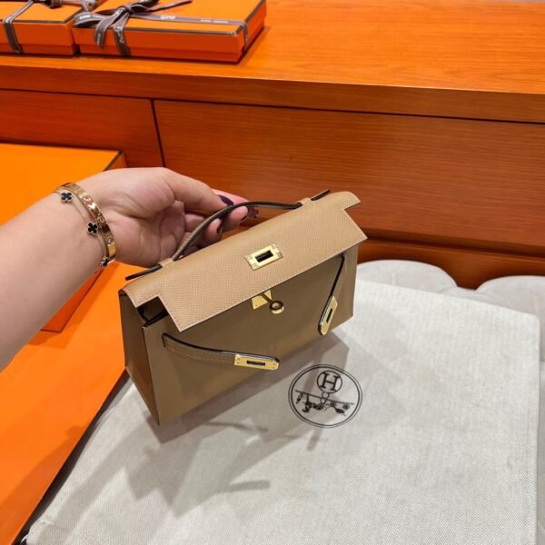 0M Chia Kelly Pochette Epsom Leather Gold Hardware Full Handmade