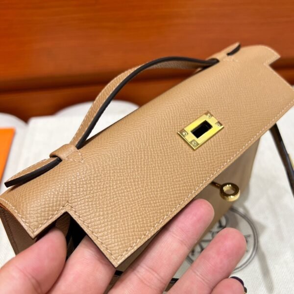 0M Chia Kelly Pochette Epsom Leather Gold Hardware Full Handmade