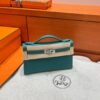 Z6 Malachite Kelly Pochette Epsom Leather Silver Hardware Full Handmade