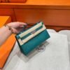 Z6 Malachite Kelly Pochette Epsom Leather Silver Hardware Full Handmade