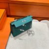 Z6 Malachite Kelly Pochette Epsom Leather Silver Hardware Full Handmade