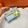 U2 Zephyr Blue Kelly Pochette Epsom Leather Silver Hardware Full Handmade