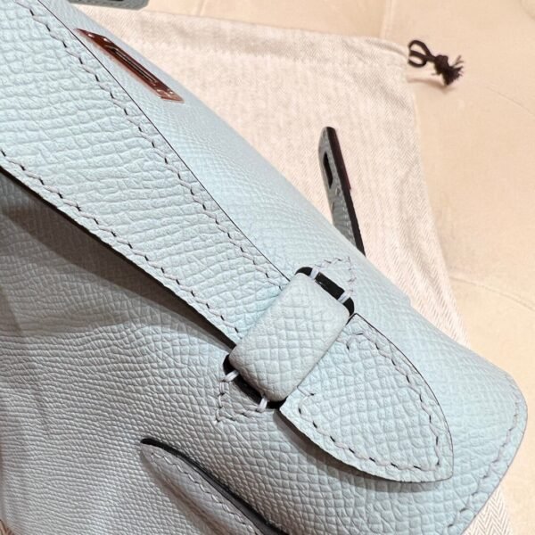 U2 Zephyr Blue Kelly Pochette Epsom Leather Silver Hardware Full Handmade