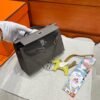 8F Etain Kelly Pochette Epsom Leather Silver Hardware Full Handmade