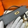 CK89 Black Kelly Pochette Epsom Leather Gold Hardware Full Handmade