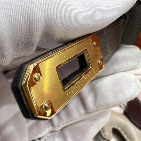 8F Etain Kelly Pochette Epsom Leathers Gold Hardware Full Handmade