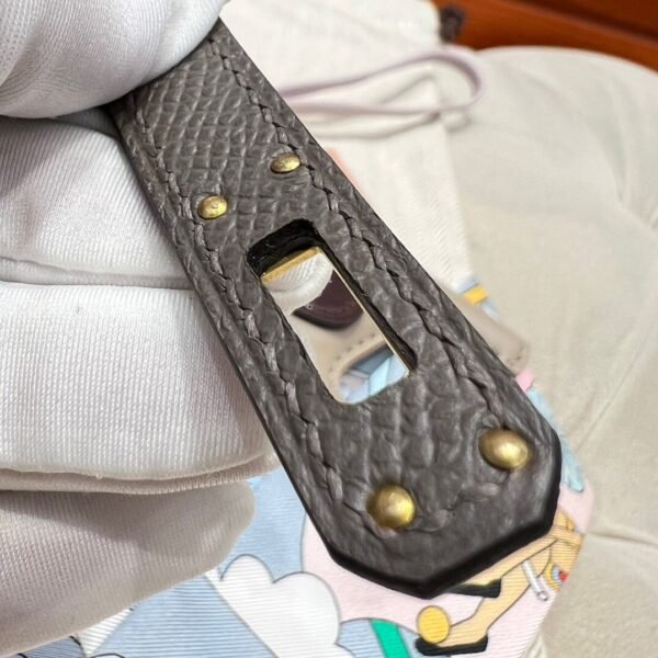 8F Etain Kelly Pochette Epsom Leathers Gold Hardware Full Handmade