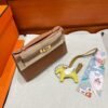 CK37 Gold Kelly Pochette Swift Leathers Gold Hardware Full Handmade