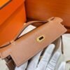 CK37 Gold Kelly Pochette Swift Leathers Gold Hardware Full Handmade