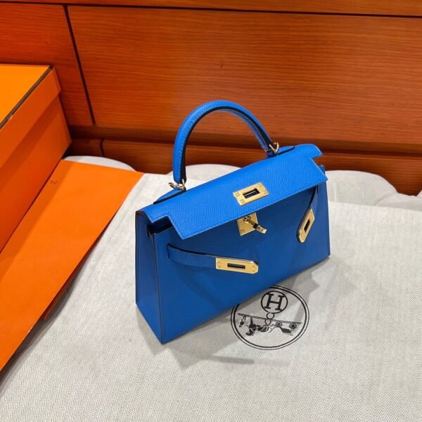 T7 Blue Hydra Mini Kelly 19CM Epsom Leather Gold Hardware Full Handmade