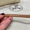 Craie / Gold / Mauve Pale Mini Kelly 19CM Epsom Leather Silver Hardware Full Handmade