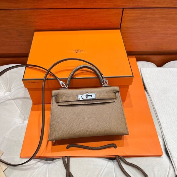 3G Alexander Mini Kelly 19CM Epsom Leather Silver Hardware Full Handmade