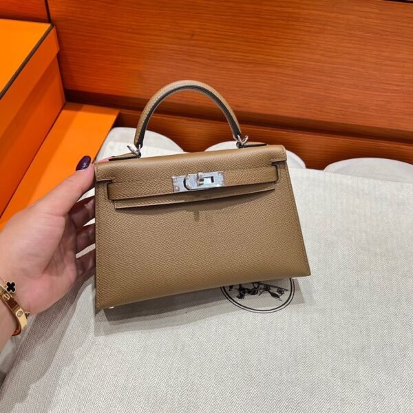 3G Alexander Mini Kelly 19CM Epsom Leather Silver Hardware Full Handmade