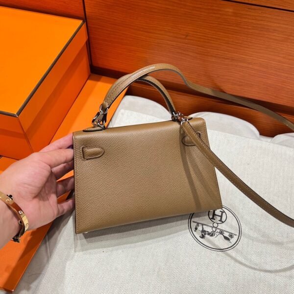 3G Alexander Mini Kelly 19CM Epsom Leather Silver Hardware Full Handmade