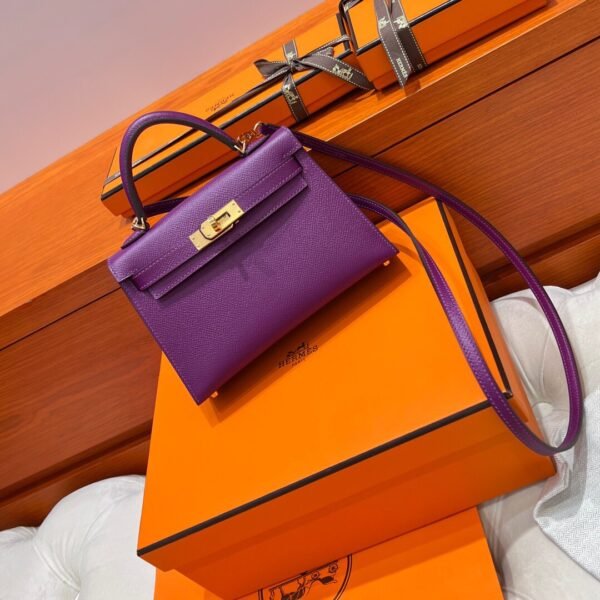 P9 Anemone Mini Kelly 19CM Epsom Leather Gold Hardware Full Handmade