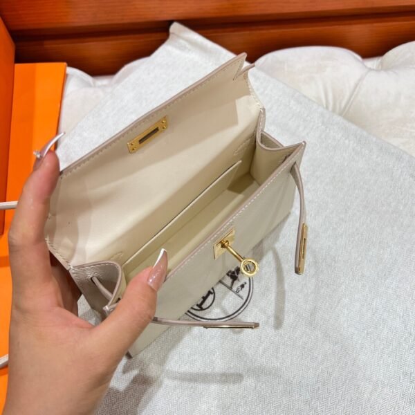 CK10 Craie Mini Kelly 19CM Epsom Leather Gold Hardware Full Handmade