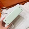 0S Vert FIzz Mini Kelly 19CM Chever Leather Silver Hardware Full Handmade