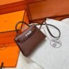 41 Havana/Etrusque Mini Kelly 19CM Chever Leather Silver Hardware Full Handmade