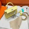 1Z Jayne Poussin Mini Kelly 19CM Epsom Leather Silver Hardware Full Handmade