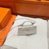 CK10 Craie Mini Kelly 19CM Epsom Leather Silver Hardware Full Handmade