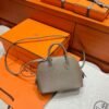 CK18 Etoupe Mini Bolide Goatskin Chever Leather Silver Hardware Full Handmade
