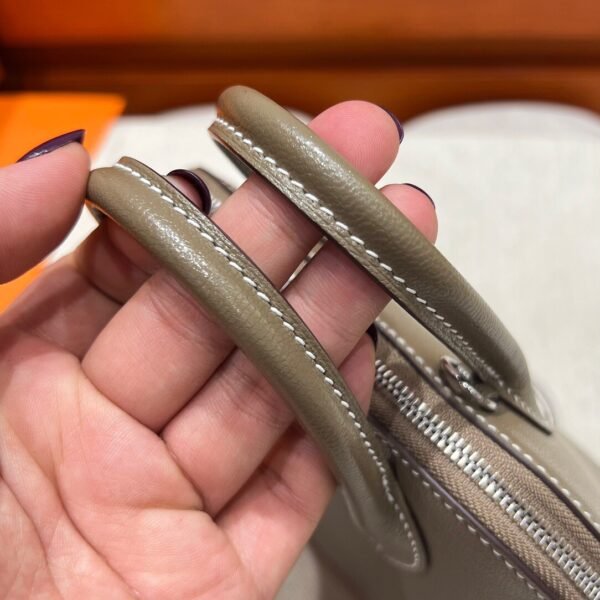 CK18 Etoupe Mini Bolide Goatskin Chever Leather Silver Hardware Full Handmade